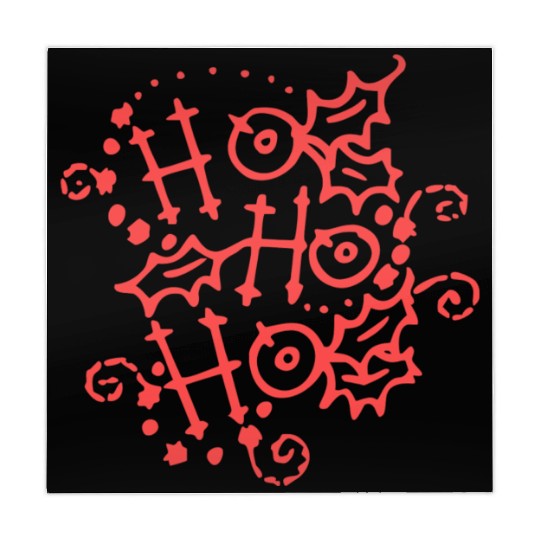 Christmas Typography Holly Ho Ho Ho Mahjong Mats