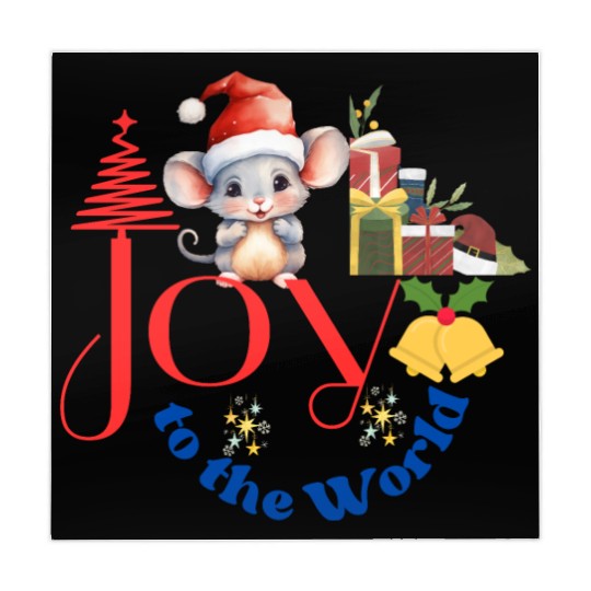 Joy to the World Christmas combination art white Mahjong Mats