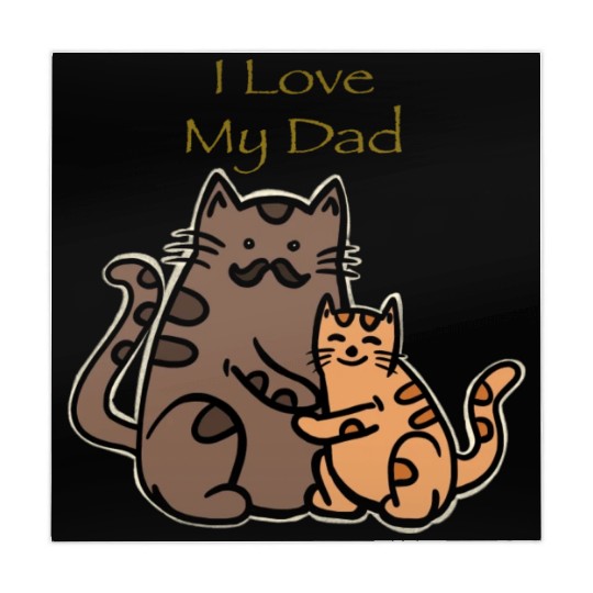I Love My Dad Cute Meow Mahjong Mats