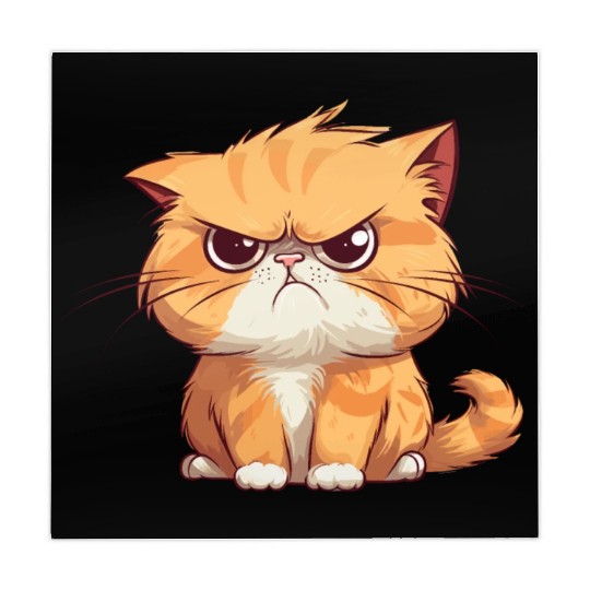 Cat is realy grumpy - A orange grumpy cat Mahjong Mats