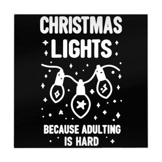 Christmas Lights Because Adulting is Hard Mahjong Mats