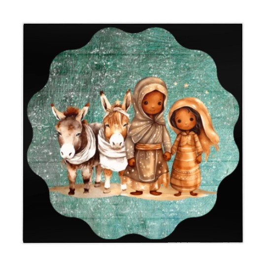 Christmas Nativity Scene Shepherds and Sheep Mahjong Mats