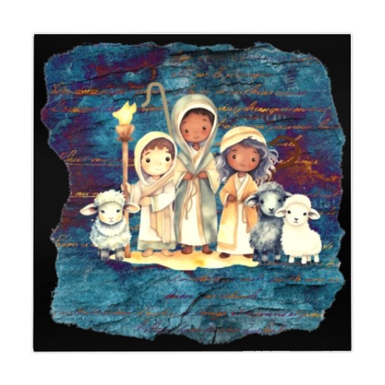 Christmas Nativity Scene Shepherds and Sheep Mahjong Mats