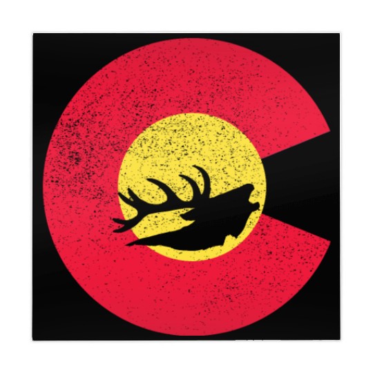 Colorado Flag Logo Elk Hunting Mahjong Mats