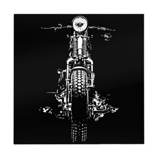 Retro Ride: Vintage Hand-Painted Motorcycle Design Mahjong Mats