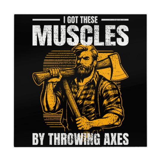 Muscle-Forged Mastery: Lumberjack's Axe Throwing Mahjong Mats