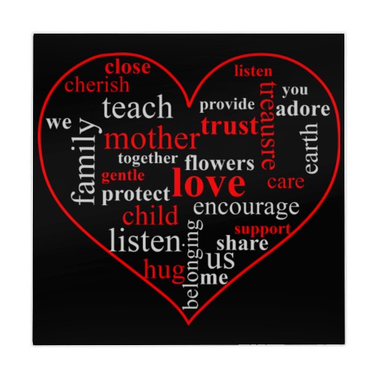 Family Love Heart Mahjong Mats