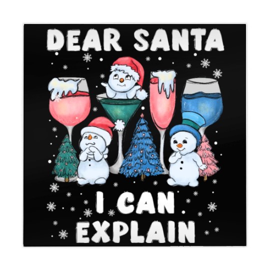 Schneemann Dear Santa I can Explain Funny Mahjong Mats