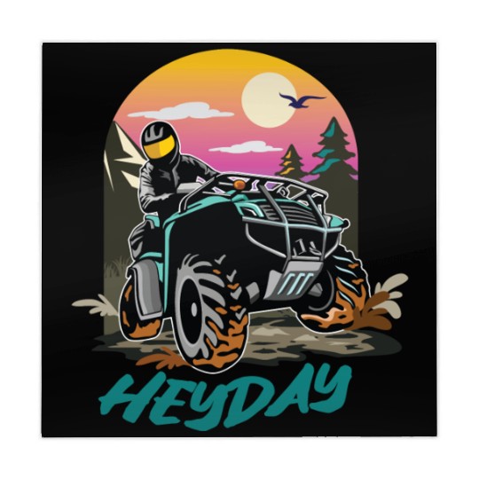 ATV/Quad "Trail Riding" style logo. By "Hey Day" Mahjong Mats