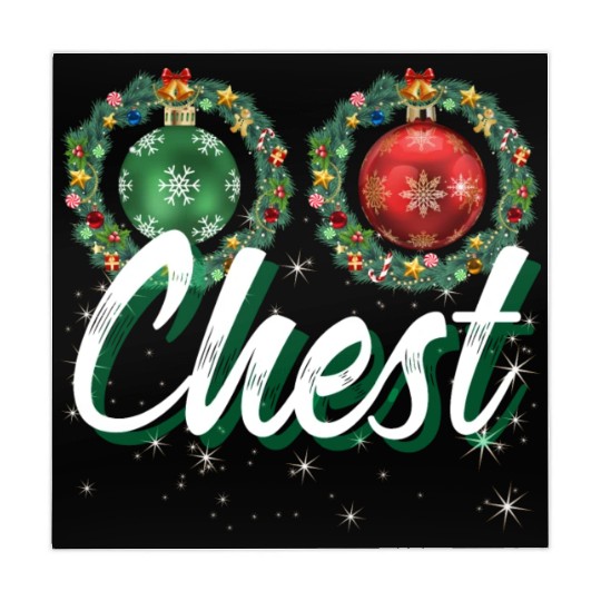 Chest Nuts Christmas Couple Funny Matching Mahjong Mats