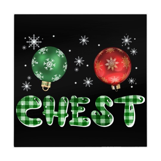 Chest Nuts Christmas Couple Funny Matching Mahjong Mats