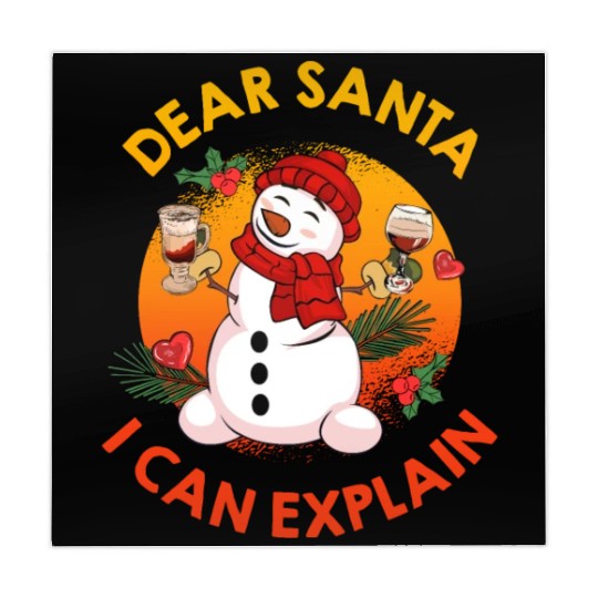 Schneemann Dear Santa I can Explain Funny Mahjong Mats