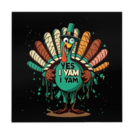 Thanksgiving Yes I Yam Funny Couple Mahjong Mats