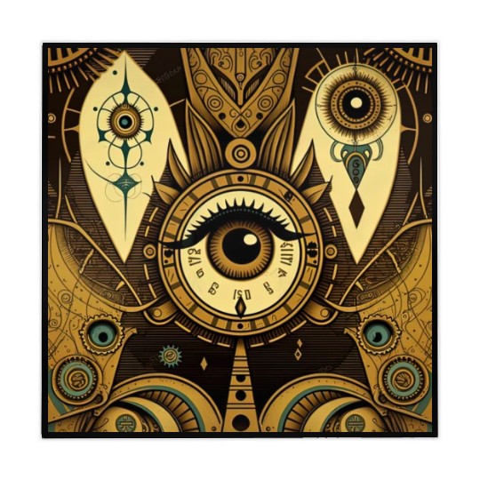 Abstract New Age 1920s Steampunk Design Mahjong Mats