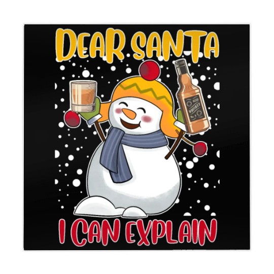 Snowman Dear Santa I can Explain Funny Mahjong Mats