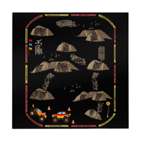 Lay Monster Trucks On Dad s Back Mat Road Car Race Mahjong Mats