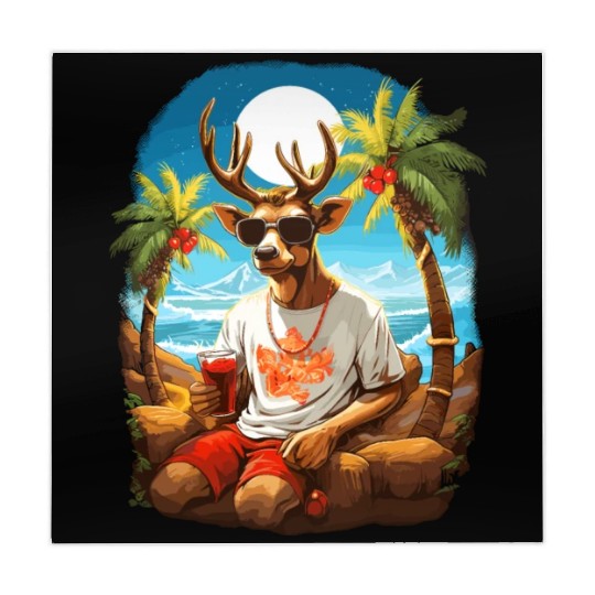Tropical Reindeer Holiday Escape Mahjong Mats