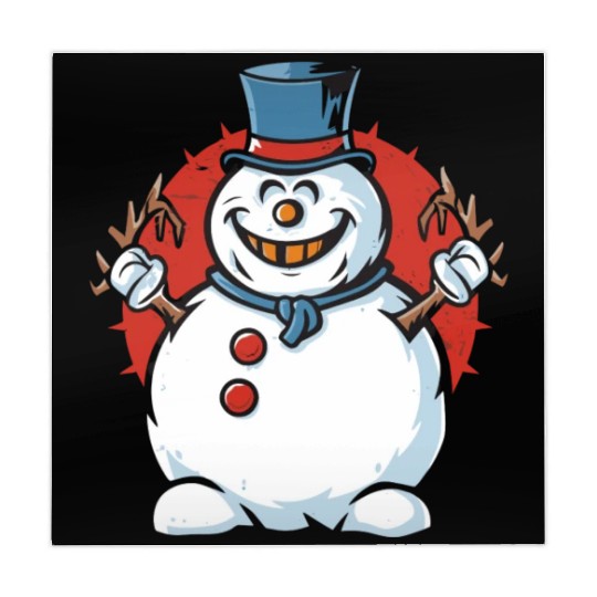 frosty snowman creepy Mahjong Mats
