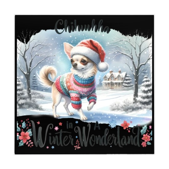 Chihuahua In a Winter Wonderland Mahjong Mats