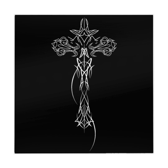 Awesome Cyber Crucifix Cybersigilism For Geometric Mahjong Mats