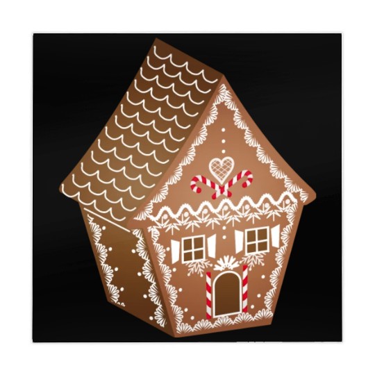 beautifully decorated gingerbread house for XMAS Mahjong Mats