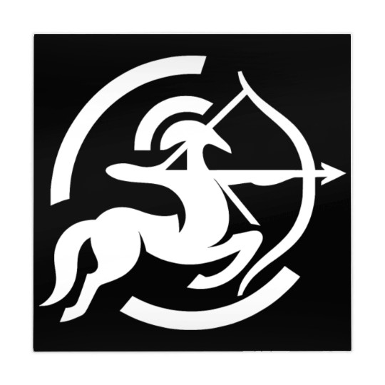 Zodiac Sagittarius Arc Icon Minimalistic White Mahjong Mats