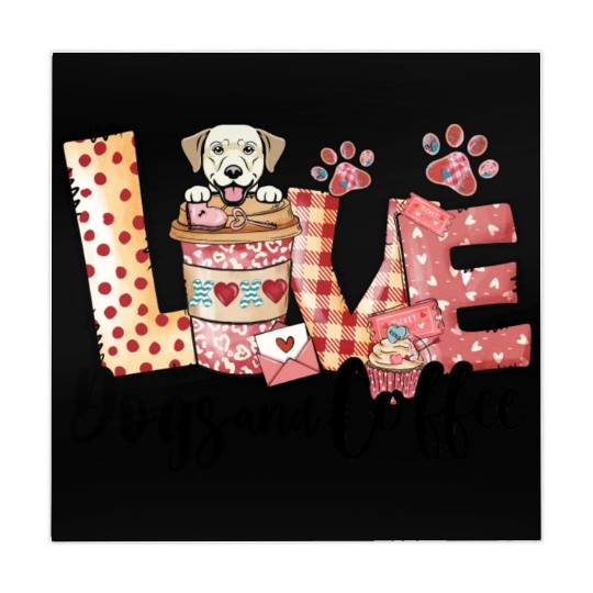 Labrador Dog Coffee Lover Dog Mom Valentines Day Mahjong Mats