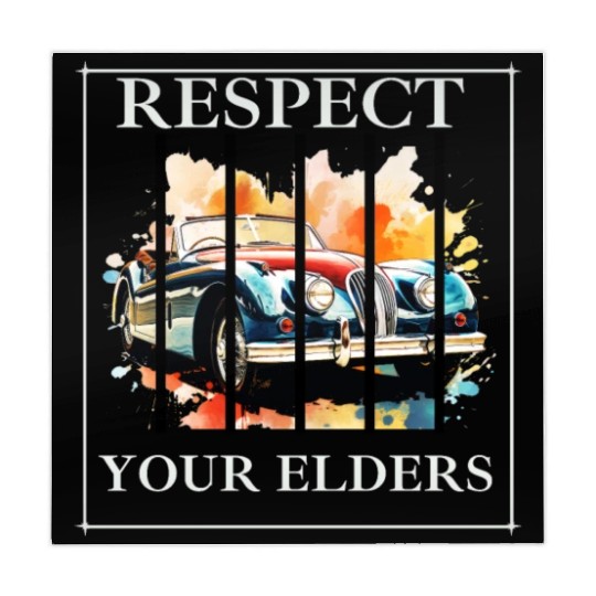 Respect Your Elders vintage Old Classic Muscle Car Mahjong Mats