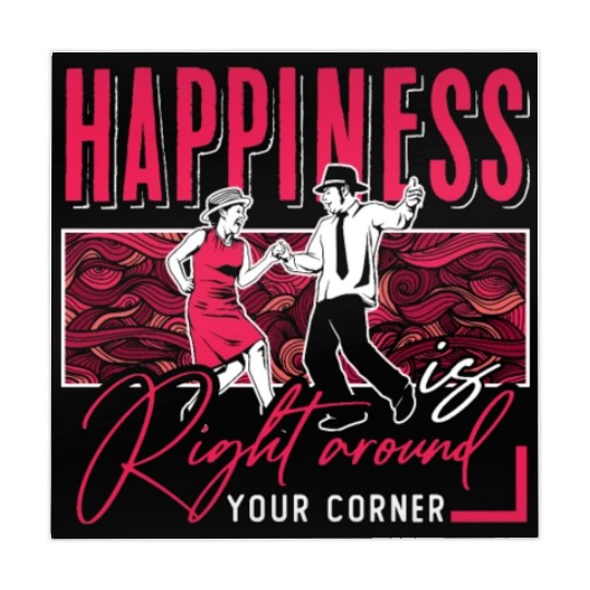 Square Dancing Happiness Is Right Western Dancing Mahjong Mats