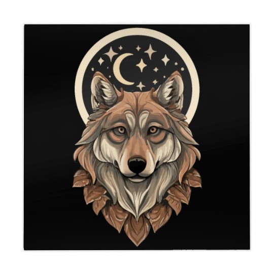 Wolf Moon Stars Design Mahjong Mats