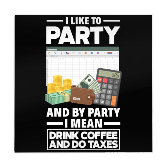 Party Coffee Taxes Funny Accountant Gift Mahjong Mats