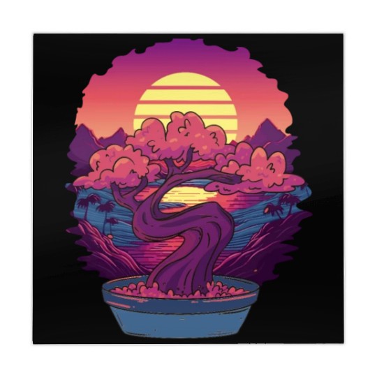 Bonsai Tree and The Rising Sun In Japan Design T-S Mahjong Mats