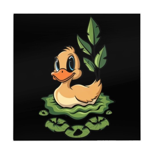 cute duck swimming in a swamp Mahjong Mats