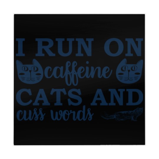 i run on caffeine cats and cuss words Mahjong Mats