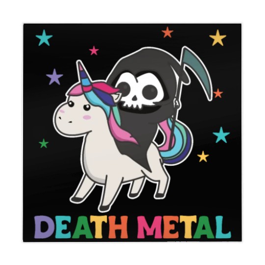 Death Metal - Death Riding Unicorn Funny Unicorn Mahjong Mats