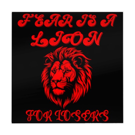 Defeating Fear with Courageous Lion Graphic. Mahjong Mats