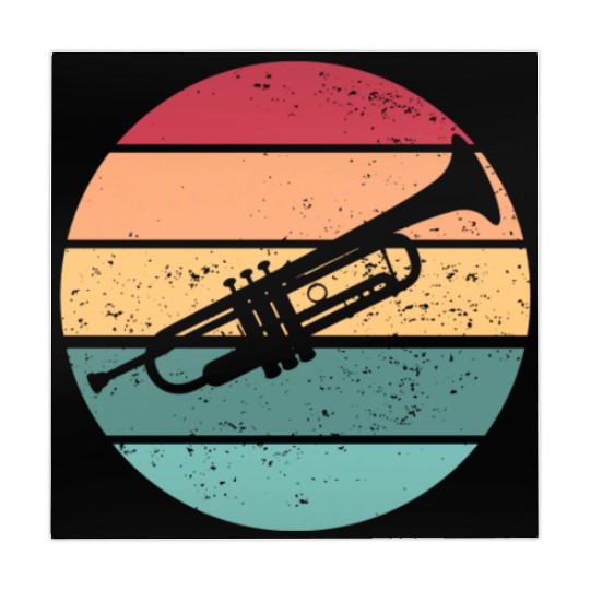 Trumpet Sunset Trumpet Player School Band Trumpet Mahjong Mats