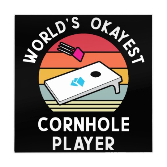 Okayest Cornhole Player Men Women Mahjong Mats