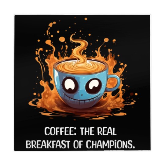 Coffee The Real Breakfast Of Champions white Mahjong Mats