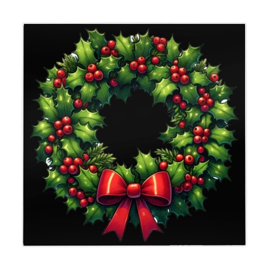 Festive Foliage: Classic Christmas Wreath Mahjong Mats