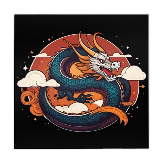 a traditional Chinese dragon Mahjong Mats