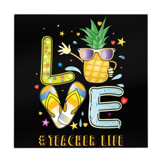 Teacher Life Pineapple Sunglasses Flip Flop Mahjong Mats