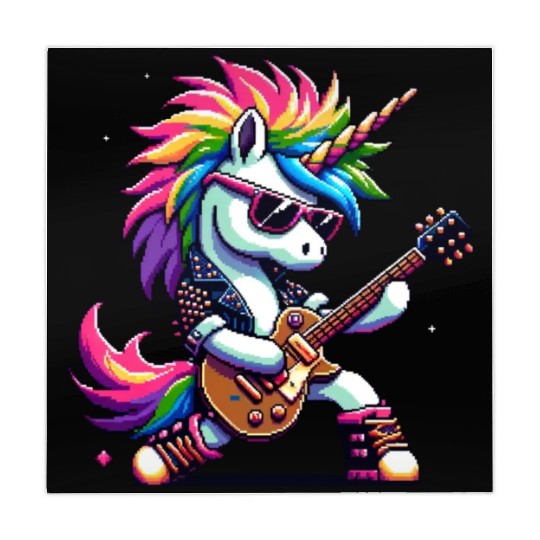 Pixel Punk Rock Unicorn Mahjong Mats