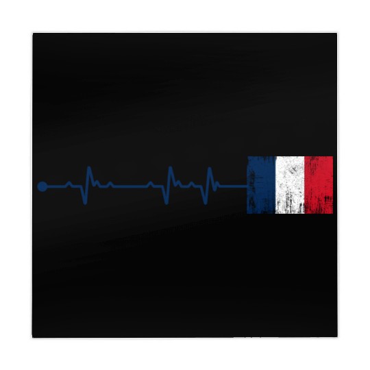 France Flag Heartbeat Mahjong Mats