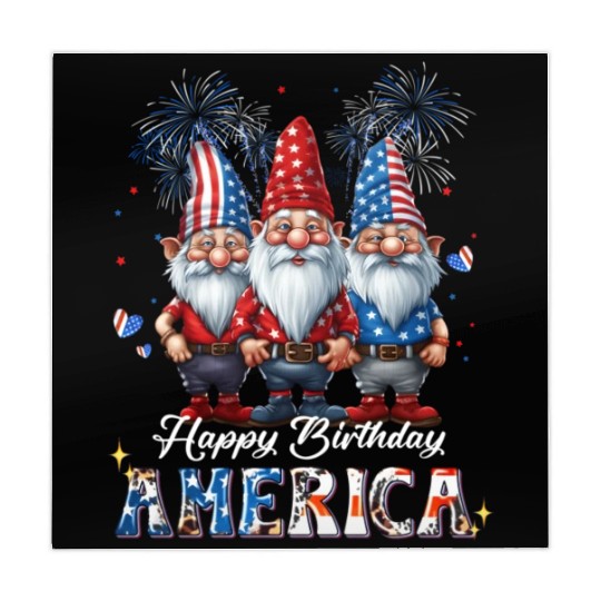 4Th Of July 2023 Usa Patriotic Gnomes Happy Americ Mahjong Mats