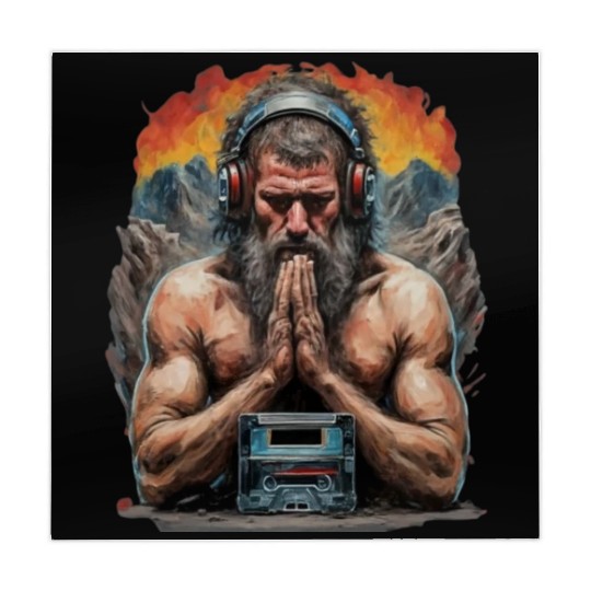 Groovy Stone Age: The Caveman in Beats Ritual Mahjong Mats