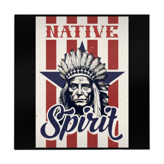 Indian Native American Chief Feather Headdress Mahjong Mats