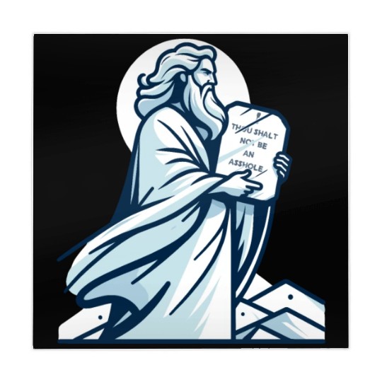 Thou shalt not be an asshole funny Moses design Mahjong Mats