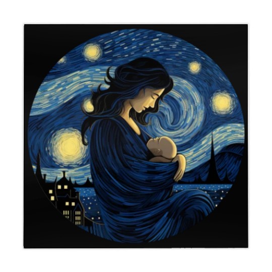 Breastfeeding Starry Night Mahjong Mats Motherhood