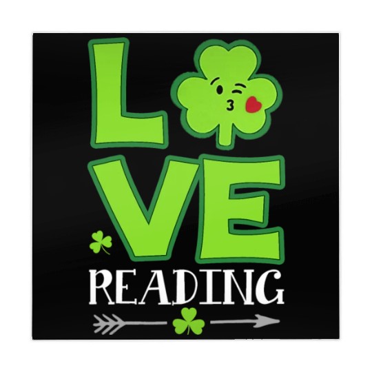 Love Shamrock Reading Teacher Funny St Patricks Da Mahjong Mats